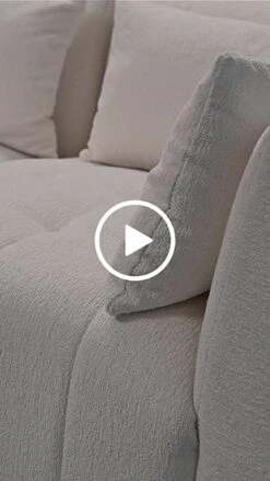 Essen Five Seat Sofa – Cream Chenille -Furniture Sale Store video play portrait 377 670 pixels web 2