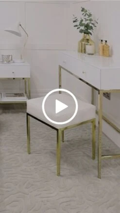Stiletto White Glass And Brass Console Table 7 Stiletto White Glass And Brass Console Table -Furniture Sale Store video play portrait stiletto white brass mix 377 670 web 1