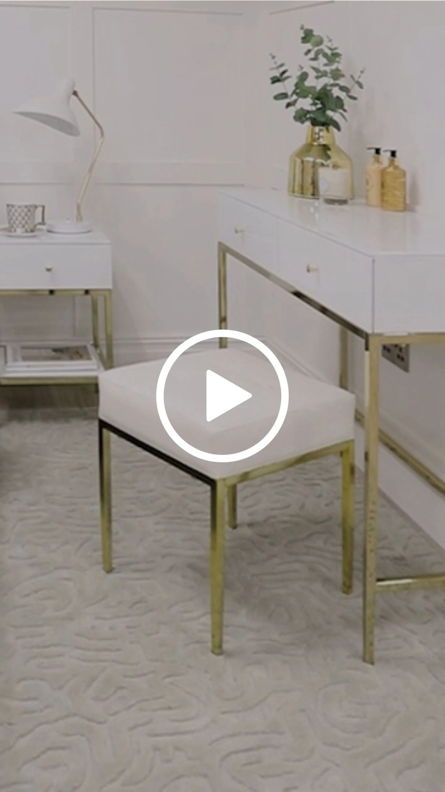 Stiletto White Glass And Brass Console Table 5 Stiletto White Glass And Brass Console Table - Image 3