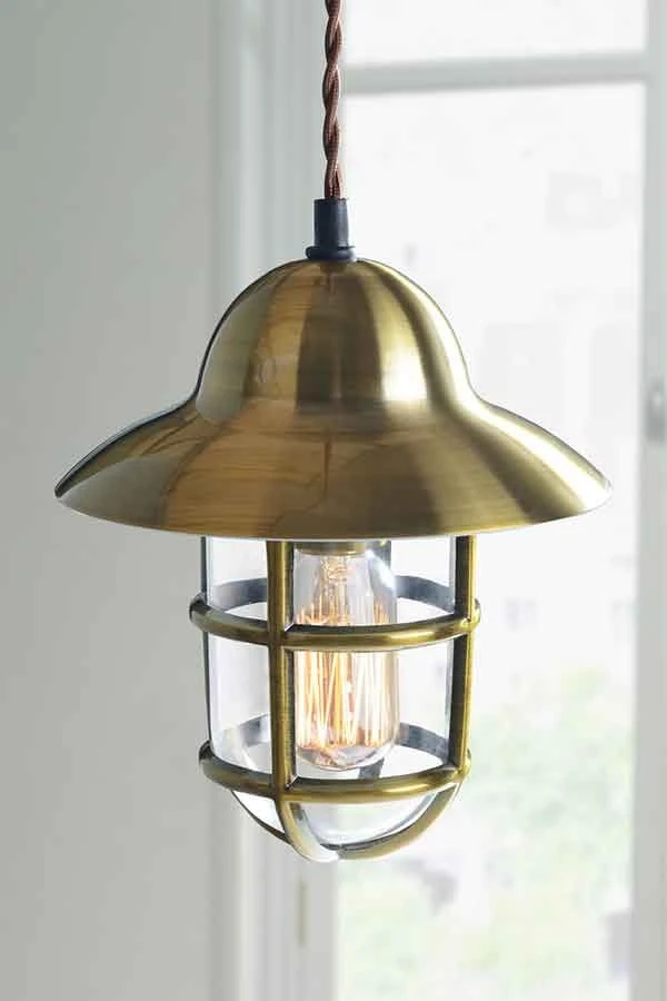 Tristan Industrial Brass Pendant Light 4 Tristan Industrial Brass Pendant Light - Image 2