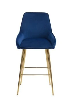 Watson Bar Stool - Ink Blue - Brass 9 Watson Bar Stool - Ink Blue - Brass -Furniture Sale Store watson blue brass bar stool 2 web