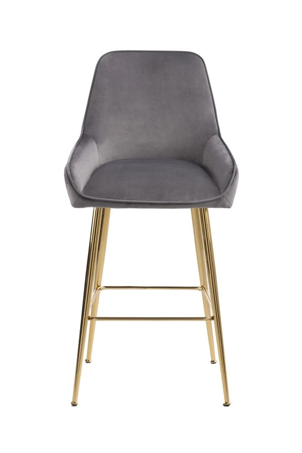Watson Bar Stool - Storm Grey - Brass 5 Watson Bar Stool - Storm Grey - Brass - Image 3