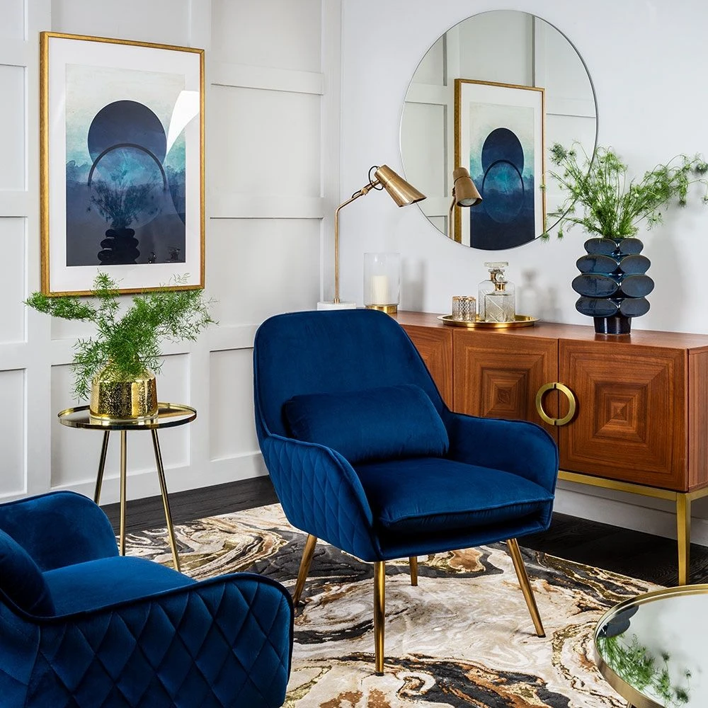 Watson Lounge Chair - Ink Blue 4 Watson Lounge Chair - Ink Blue - Image 2