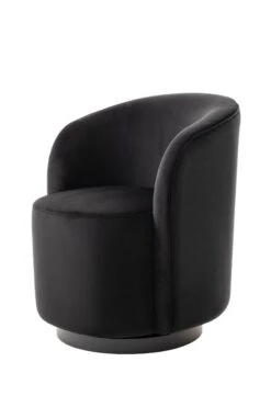 West End Swivel Dining Chair - Black - Black Base