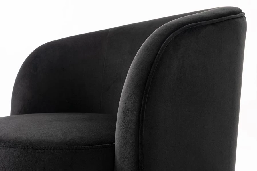 West End Swivel Dining Chair - Black - Black Base 6 West End Swivel Dining Chair - Black - Black Base - Image 4