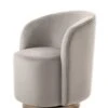 West End Swivel Dining Chair - Dove Grey - Brass Base -Furniture Sale Store west end dining chair grey brass 1 web