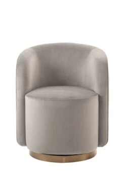 West End Swivel Dining Chair - Dove Grey - Brass Base 9 West End Swivel Dining Chair - Dove Grey - Brass Base -Furniture Sale Store west end dining chair grey brass 2 web