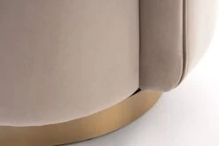 West End Swivel Dining Chair - Taupe - Brass Base 11 West End Swivel Dining Chair - Taupe - Brass Base -Furniture Sale Store west end dining chair taupe brass 7 web