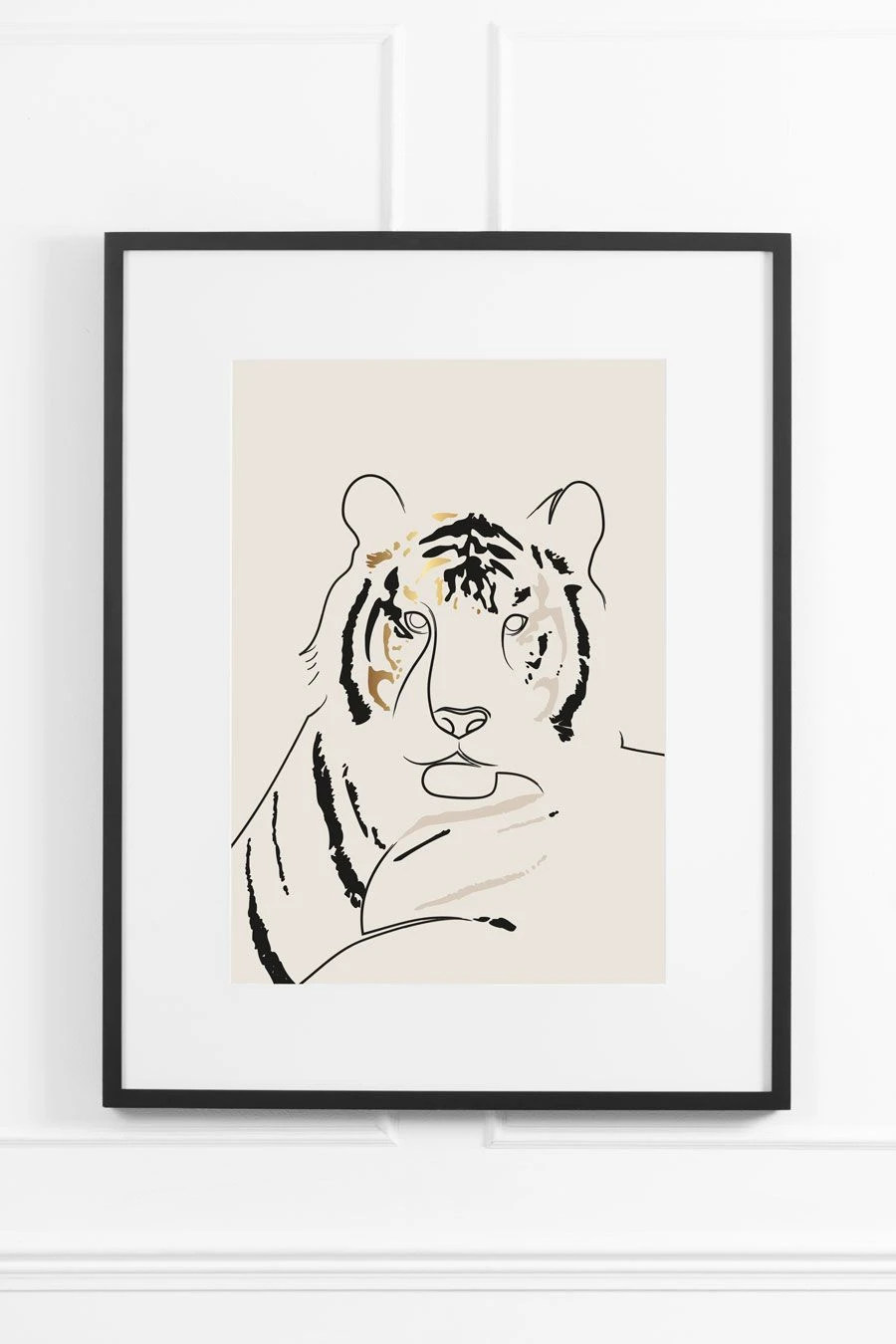 Wild Gold No.2 Wall Art - Black Frame