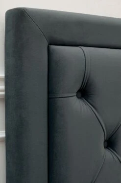 Zeno Upholstered Bed Grey-Blue -Furniture Sale Store zeno bed grey blue headboard 2 web